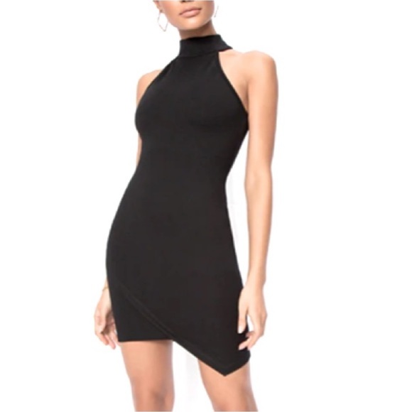 superdown Dresses & Skirts - Sleeveless Black Halter Bodycon Dress